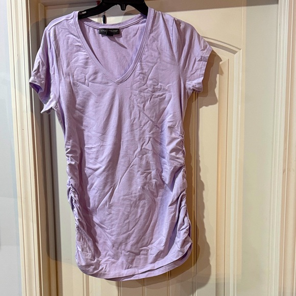 Maternity purple T-shirt - Picture 1 of 4